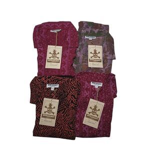 Mad Gringo Women's Lot Of 4 Small Hawaiian Shirts NEW WITH TAGS Button Up